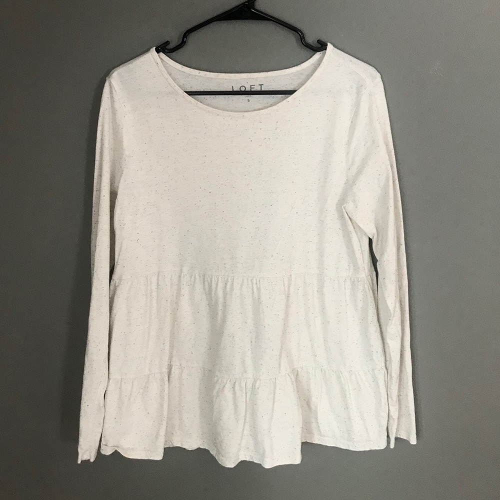 LOFT knit peplum top Size Small EUC